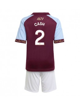 Billige Aston Villa Matty Cash #2 Hjemmedraktsett Barn 2025-26 Kortermet (+ Korte bukser)